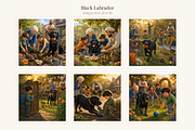 Black Labrador Illustrations, 30, an Animal Illustration by LanternkinStudio (Thumbnail 9 of 14)
