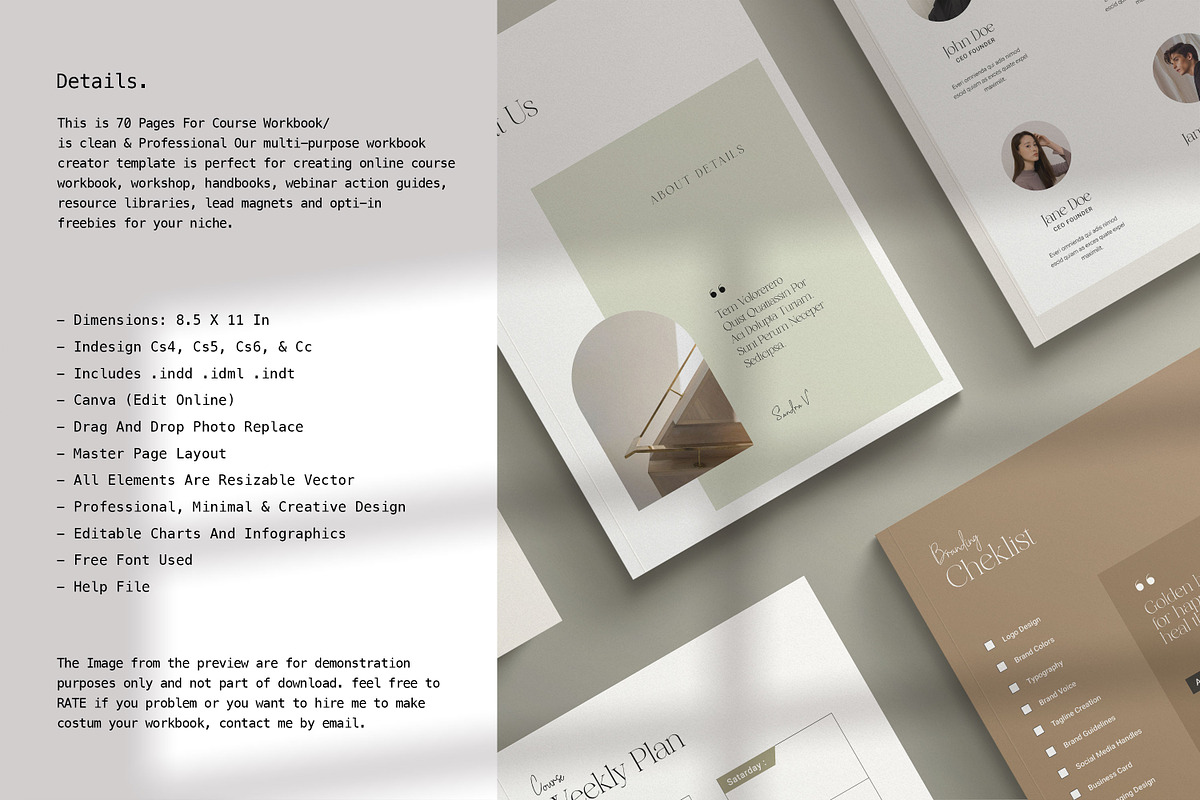 Course Workbook Template CANVA, a Magazine Template by creathrivestudio (Photo 4 of 17)
