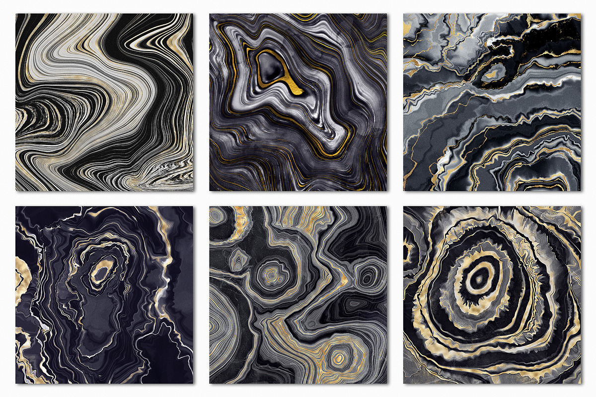 Gold Veined Agate Stone Textures, a Texture Graphic by CatJello Graphics (Photo 15 of 17)