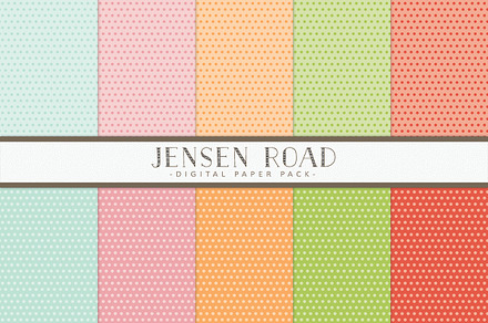 Spring Polka Dot Digital Papers preview 2