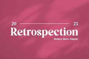 Retrospection Retro Serif Font