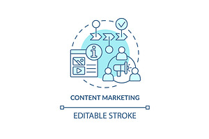 Content Marketing Turquoise Concept