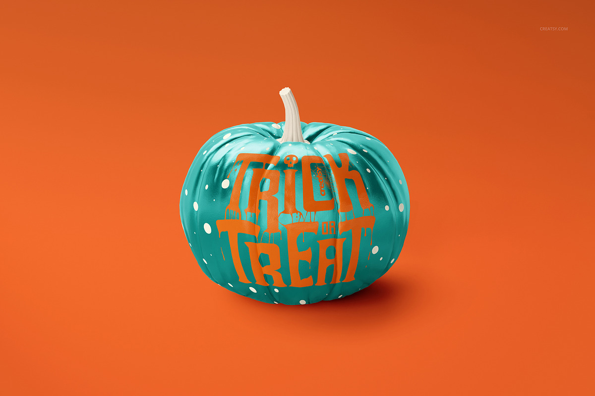 Halloween Pumpkin Mockup Set, a Household Mockup by creatsy2 (Photo 8 of 11)
