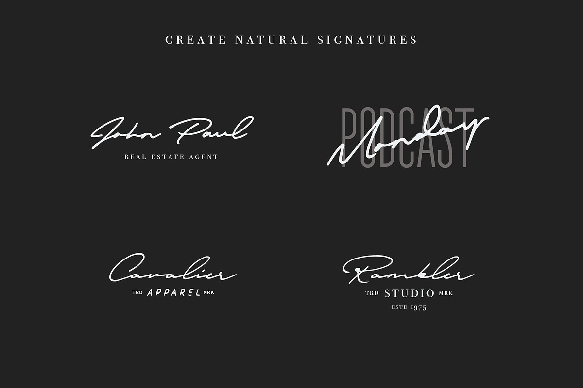 Autography - A Signature Script, a Script Font by Hustle Supply Co. (Photo 5 of 5)