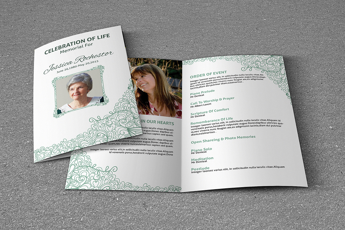 Funeral Program Template-V324, a Brochure Template by Template Shop (Photo 3 of 4)