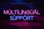 Newon - Modern Neon Light Font, a Sans Serif Font by Hamz Studio (Thumbnail 13 of 16)