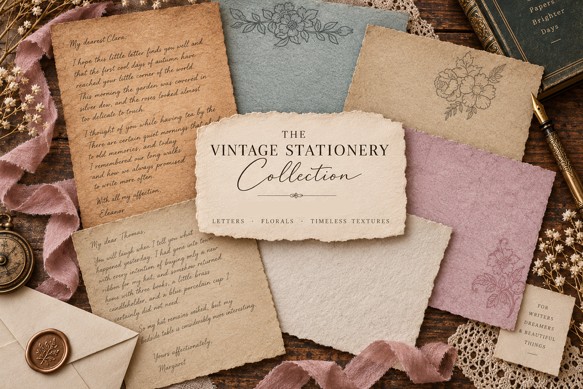 Vintage Ephemera, a Background Graphic by Digitaliya (Photo 7 of 7)