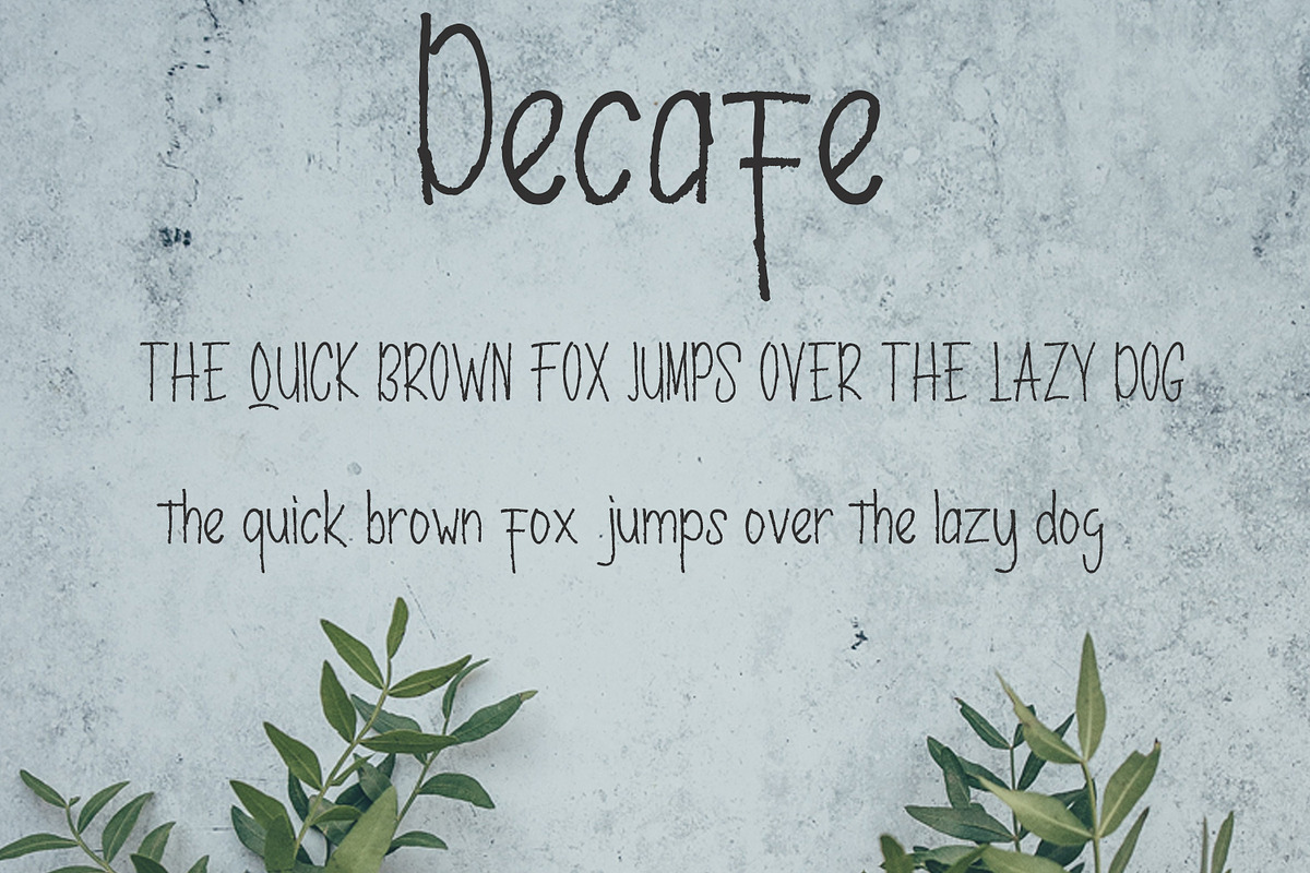 Decafe Font with Ruling Pen Texture preview 2