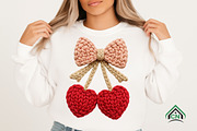 Knitted Valentine Cherry Coquette, an Illustration by Craft Nest (Thumbnail 6 of 6)