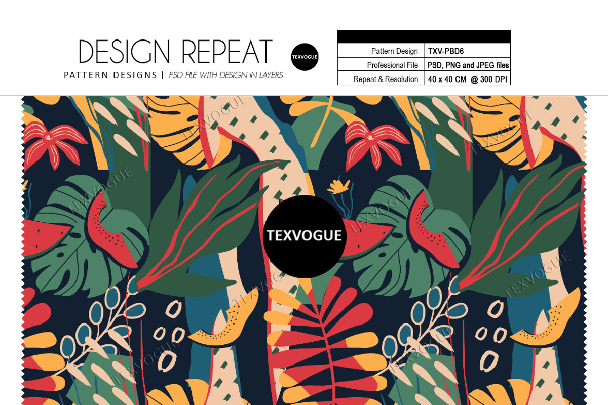 Tropical Fruits - Seamless Patterns, a Pattern Graphic by texvogue (Photo 2 of 8)