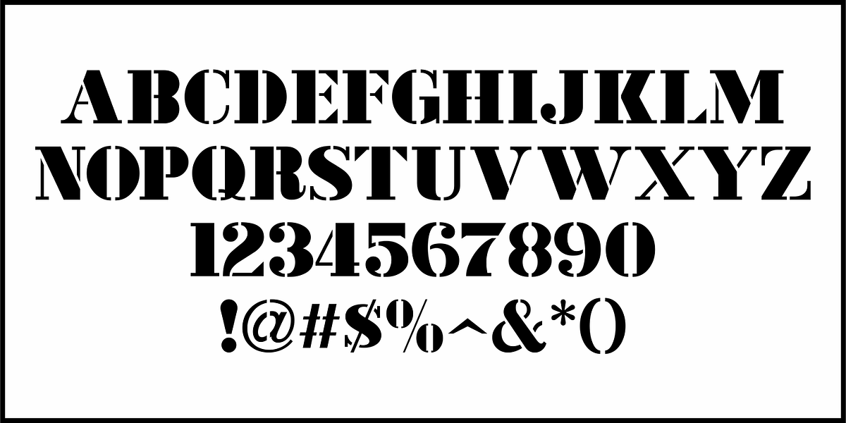 Stencil Edition JNL, a Font by Jeff Levine Fonts (Photo 3 of 5)