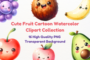 Bundle Kawaii Fruits Clipart PNG, a Food Illustration by jvxvxnism (Thumbnail 1 of 22)