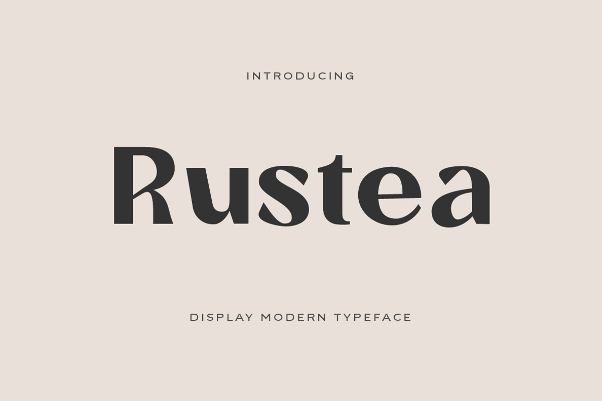 Rustea Display Fonts, a Font by Yukita Creative (Photo 1 of 12)