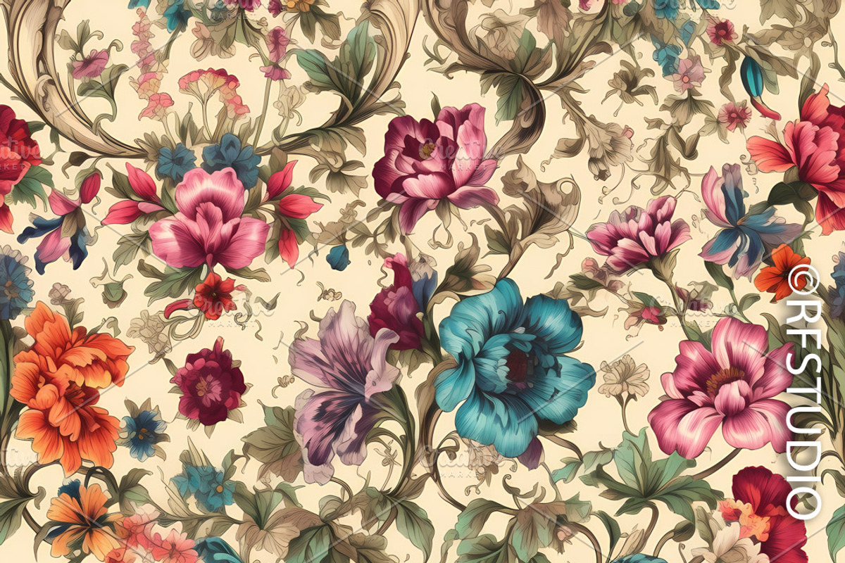 WHISPERMYST GARDEN. Seamless Bundle, a Texture Illustration by RefinedFantasyStudio (Photo 8 of 10)