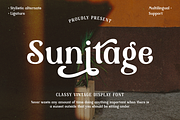 Sunitage - Vintage Display Font, a Handwritten Font by AQR Studio (Thumbnail 1 of 8)