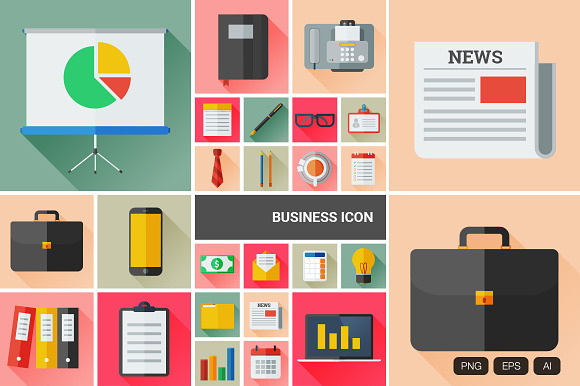 24 Flat Business Vector Icon