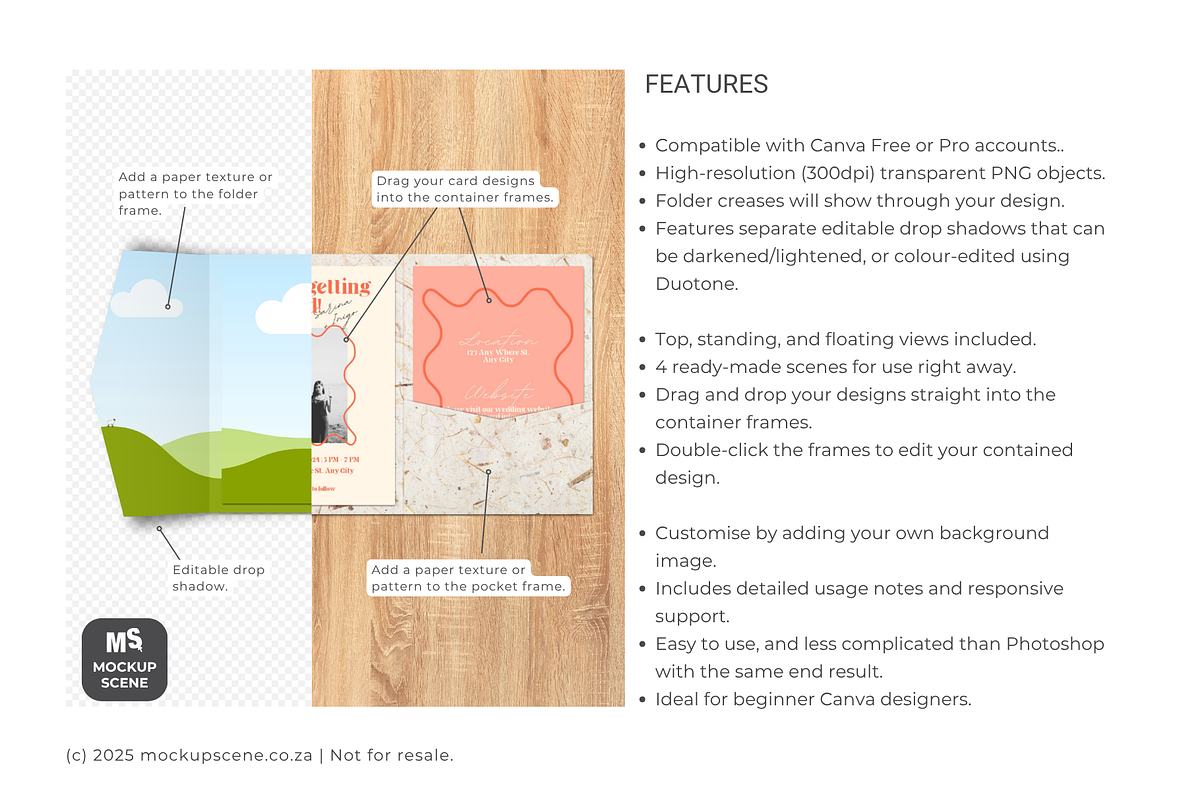 Card Folder Canva Mockup Template, a Mockup by Mockup Scene (Photo 2 of 10)