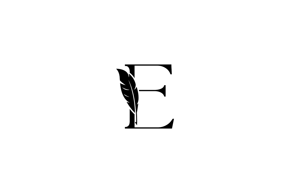 Luxury Letter E with Feather Logo, a Branding & Logo Template by Luxury Logos (Photo 3 of 4)
