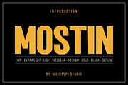 Mostin Typeface, a Sans Serif Font by Solidtype (Thumbnail 1 of 7)