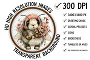 Whimsical Spring Bee Clipart PNG, an Illustration by Craft Nest (Thumbnail 2 of 11)