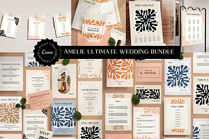 Wedding template bundle XL - Amelie, a Stationery Template by SydneyResnik