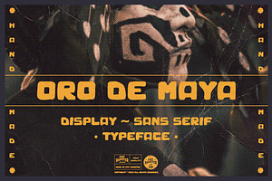 ORO de MAYA sans serif display font, a Sans Serif Font by Fat Hamster