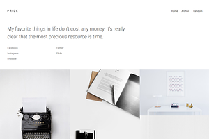 Pride: Minimal Tumblr Theme