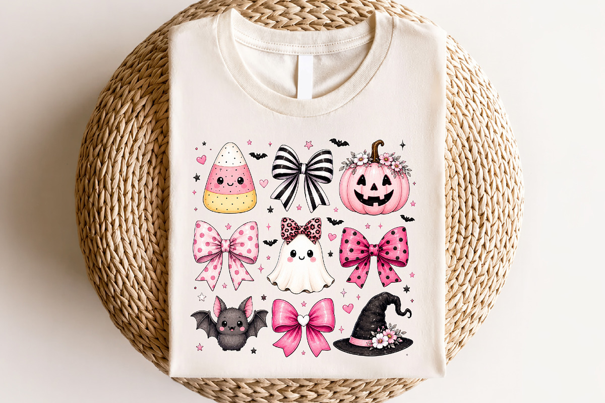 Cute Coquette Halloween Ghost PNG, a Seasonal Illustration by CraftArtStudio (Photo 4 of 4)