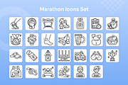 Marathon Icons Set - Line, an Outline Icon by Kmg Design (Thumbnail 2 of 2)