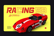 Racing 58 - Sport Racing Logo Font, a Sans Serif Font by Casloop Studio (Thumbnail 1 of 9)