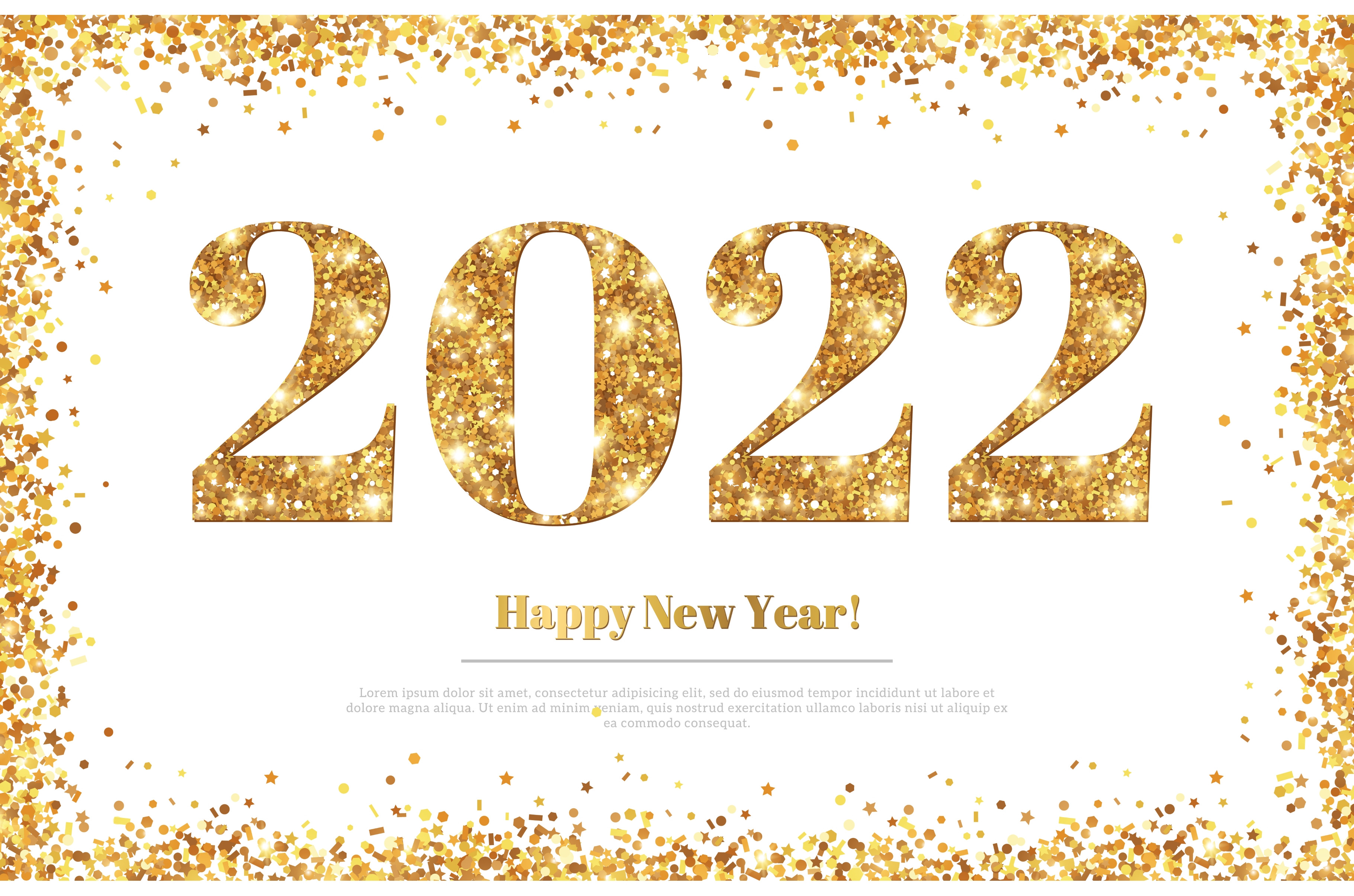 Happy New Year 2022 Greeting | Graphic Objects ~ Creative Market