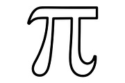 Math Pi Symbol Typography Bundle, an Education Illustration by Designer_Momina (Thumbnail 2 of 16)