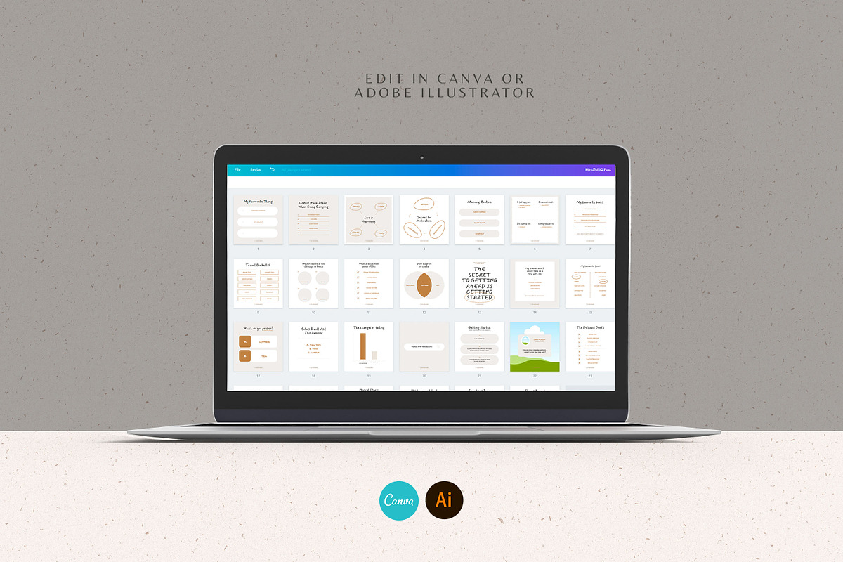 CANVA Mindful Social Media Templates, a Social Media Template by AndrewPixel (Photo 4 of 11)