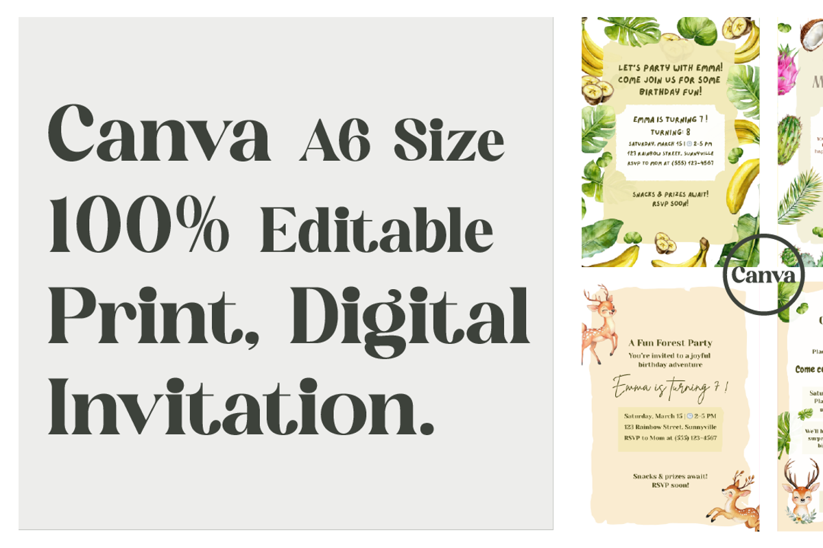 Canva Template Bundle Party Invitation preview 4