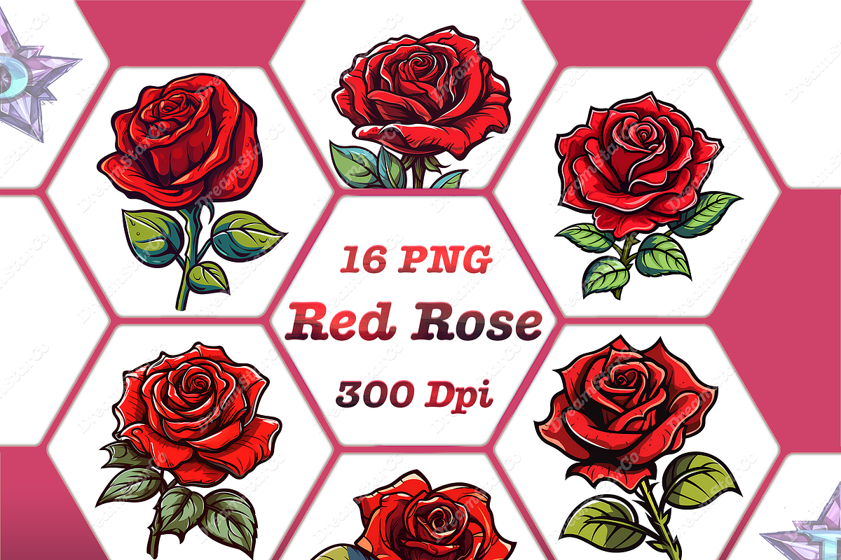 Red Rose clipart, an Object Graphic by DreamerStarCo (Photo 1 of 5)