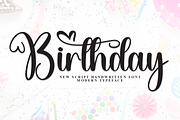 Birthday | Script Font, a Handwritten Font by Scratchones (Thumbnail 1 of 9)