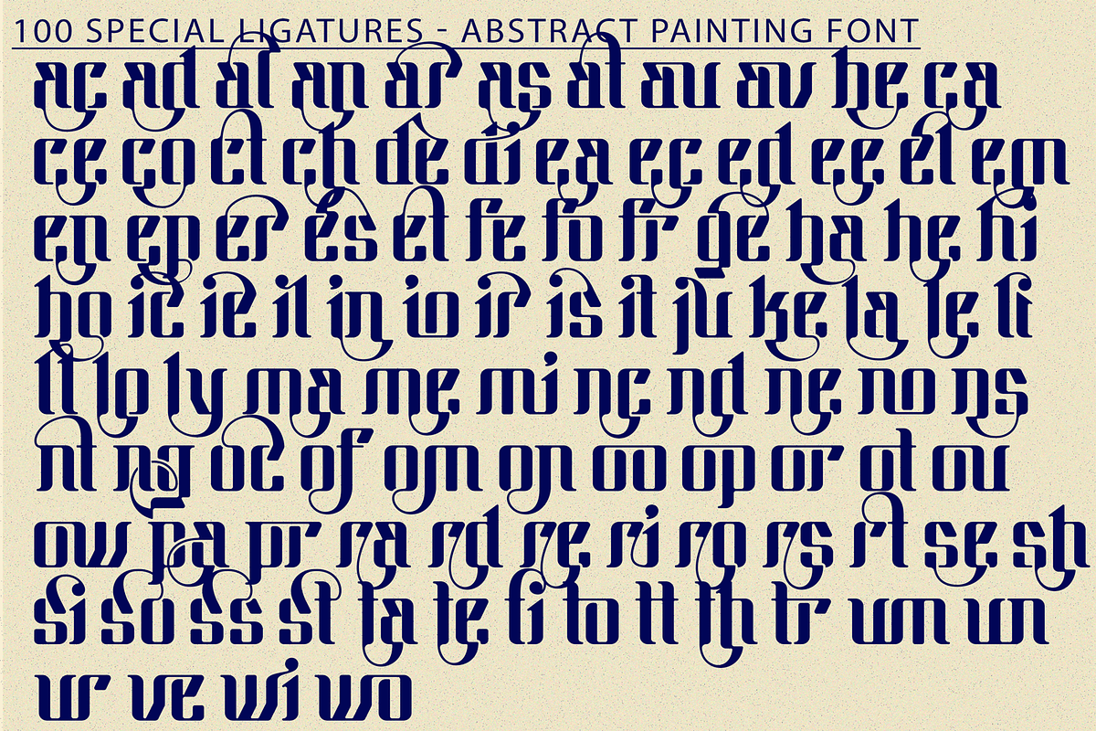Abstract Painting Font, a Serif Font by 177Studio (Photo 8 of 8)