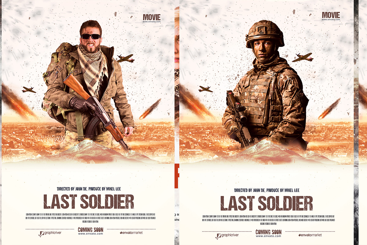 The Last Soldier Movie Poster/Flyer, a Brochure Template by WOWPro (Photo 3 of 4)