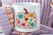 Fall Floral Pumpkin PNG, Autumn, a Seasonal Illustration by Rose Art (Thumbnail 5 of 5)