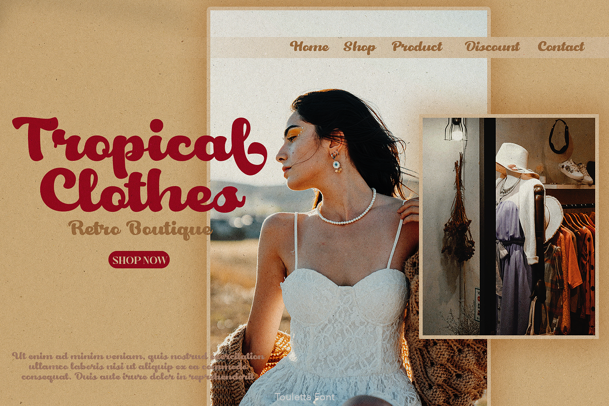 Touletta Retro Script, a Script Font by TypeClassHeroes (Photo 13 of 15)