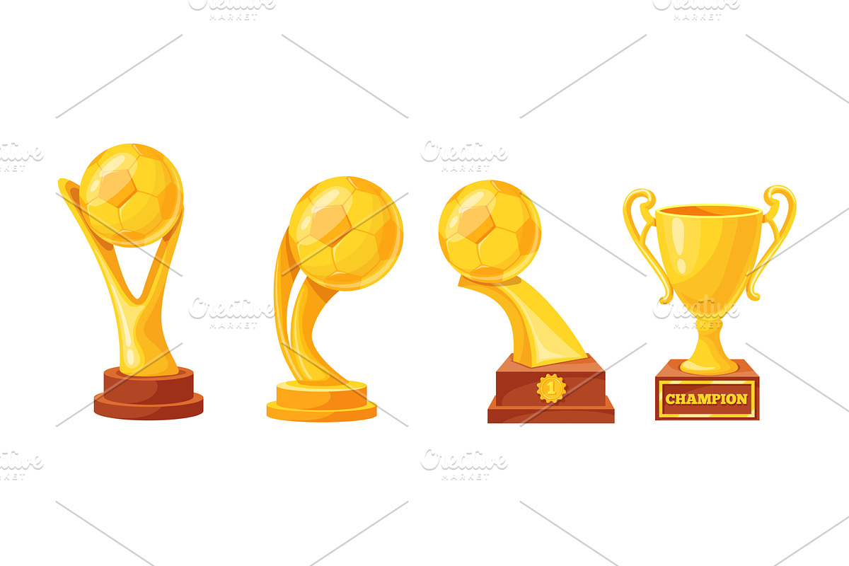 Soccer trophy cups. Soccer league, a Sport Illustration by Stock-Smart-Start