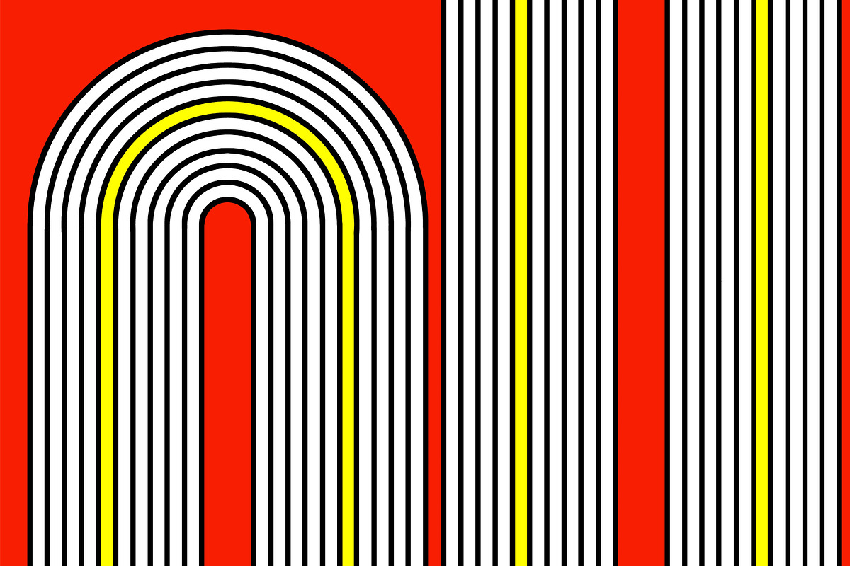 Yellow Arch Geometric, a Decorative Illustration by Sharon Schwalbe (Photo 5 of 5)