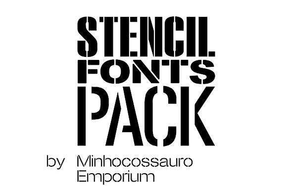 Stencil Fonts Pack preview 5