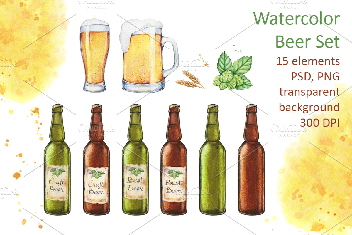 Beer Set, a Food Illustration by Imaginasty (Photo 2 of 5)