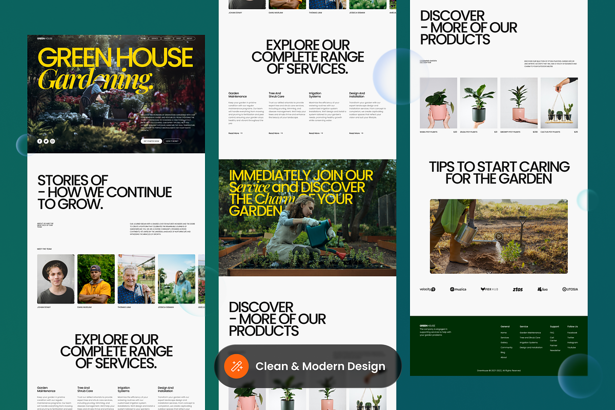 Gardening Botanical Landing Page, a Landing Page Template by SLAB! Design (Photo 4 of 5)