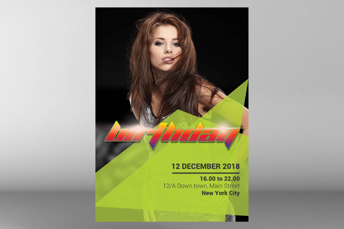 Birthday Flyer, a Flyer Template by PenciGraphics (Photo 2 of 2)