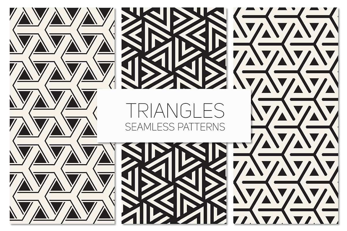 Triangles. Seamless Patterns Set 6, a Pattern Graphic by Curly_Pat