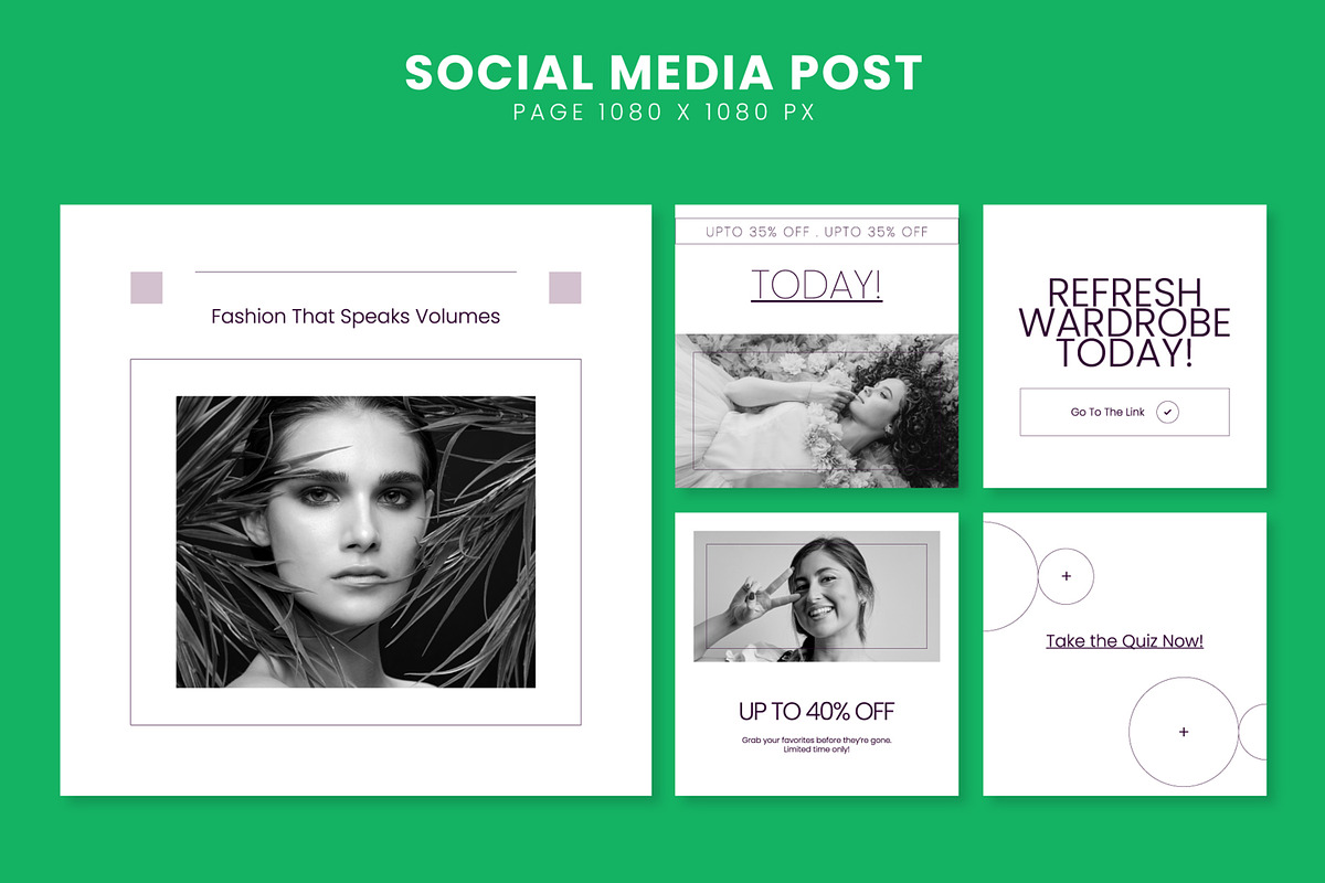 Social Media Post Template, an UI Kit Template by ContestDesign (Photo 1 of 7)