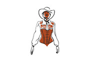 Cowgirl in Wild west graphic, a Person Illustration by Anastasy_helter (Thumbnail 2 of 3)