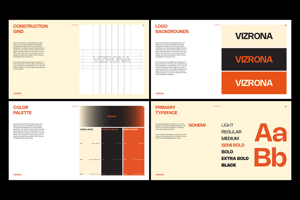 VIZRONA | Brand Guidelines Template, a Presentation Template by shaondesigns (Photo 5 of 9)